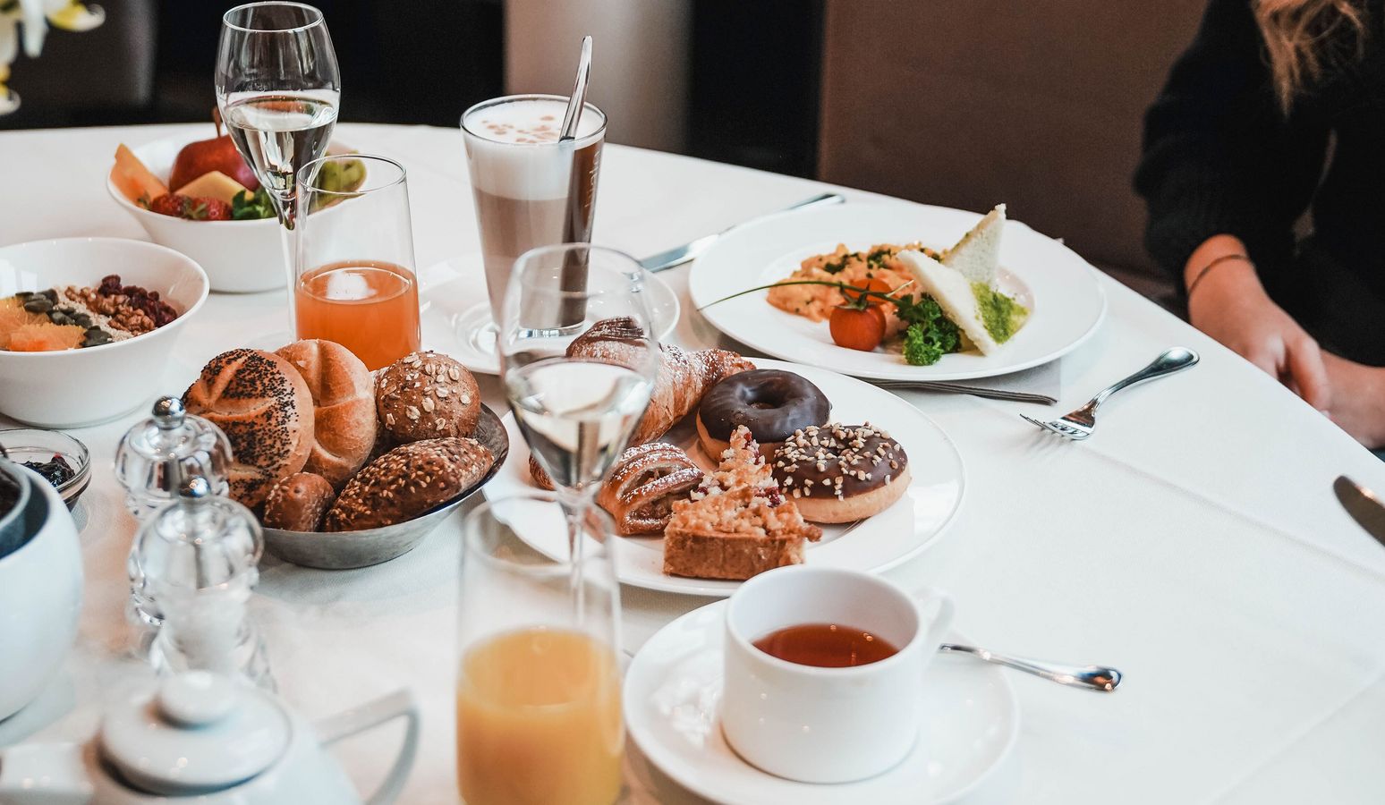 First-class breakfast buffet at Hotel Vier Jahreszeiten in South Tyrol First-class breakfast buffet at Hotel Vier Jahreszeiten in South Tyrol