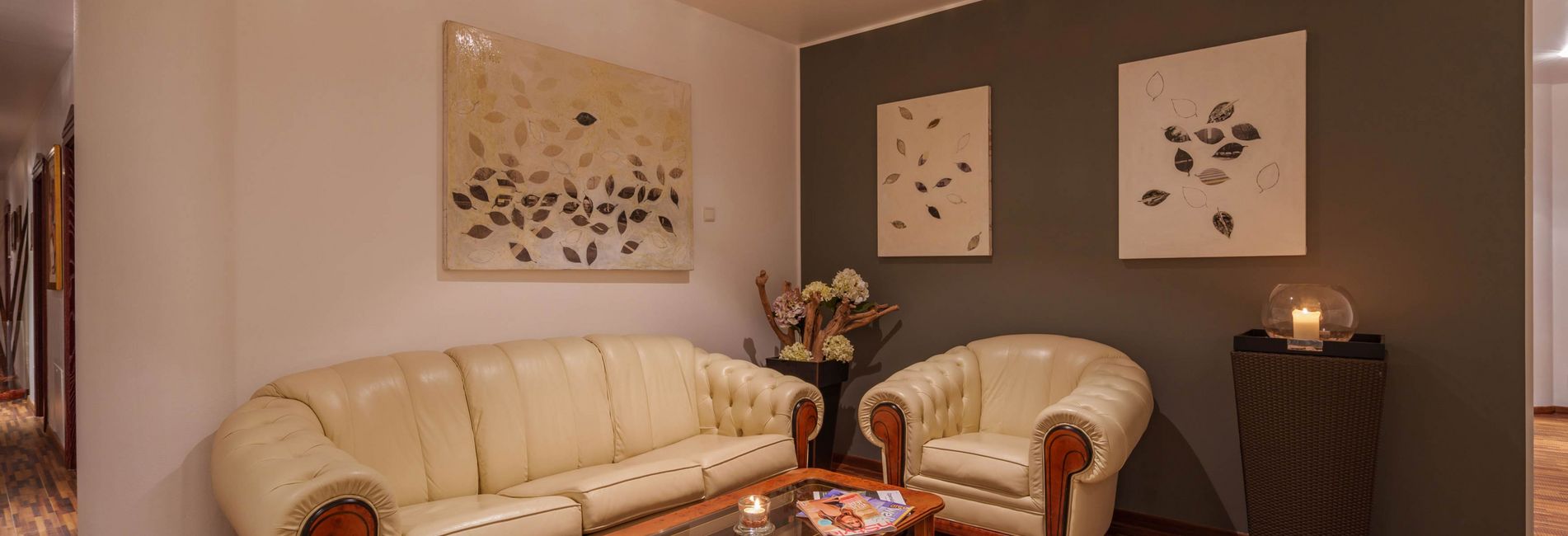 Luxury wellness hotel Vier Jahreszeiten interior with indoor pool and relaxation area in South Tyrol